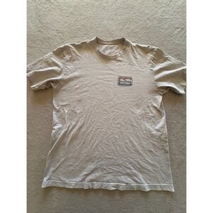 Brixton Company Standard T Shirt Mens Size Large Crew Neck Short Sleeve Tan Logo